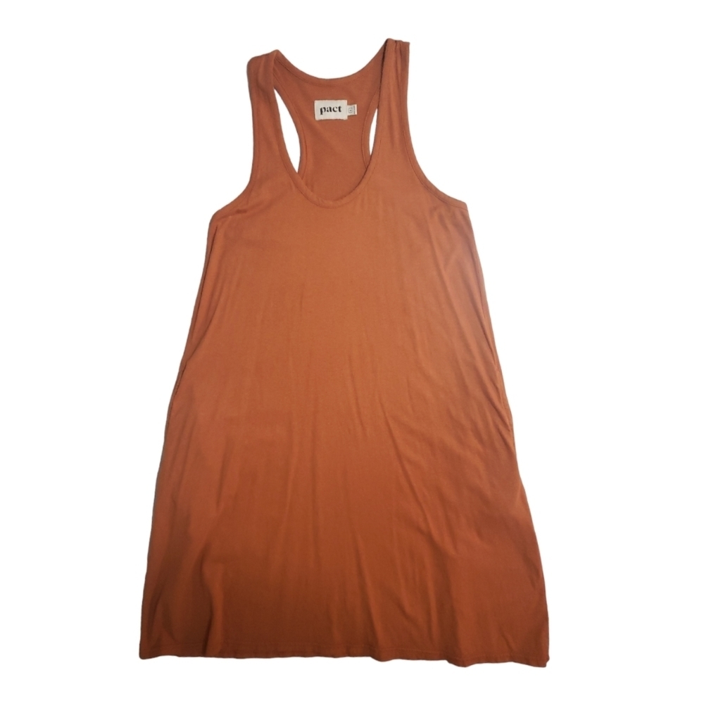 Sleeveless Tank Dress in Rust - Picture 2 of 12